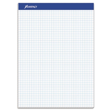 Picture of Quad Double Sheet Pad, Quadrille Rule (4 Sq/in), 100 White 8.5 X 11.75 Sheets
