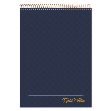 Picture of Gold Fibre Wirebound Project Notes Pad, Project-Management Format, Navy Cover, 70 White 8.5 X 11.75 Sheets