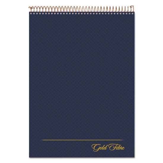 Picture of Gold Fibre Wirebound Project Notes Pad, Project-Management Format, Navy Cover, 70 White 8.5 X 11.75 Sheets