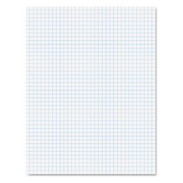 Picture of Quadrille Pads, Quadrille Rule (4 sq/in), 50 White (Heavyweight 20 lb Bond) 8.5 x 11 Sheets