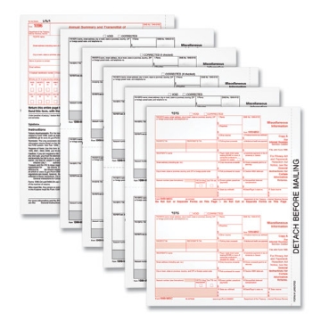 Picture of 1099-MISC Tax Forms, Fiscal Year: 2023, Five-Part Carbonless, 8.5 x 5.5, 2 Forms/Sheet, 50 Forms Total