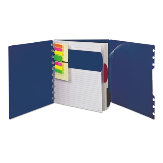 Picture of Versa Crossover Notebook, 3-Subject, Wide/Legal Rule, Navy Cover, (60) 11 x 8.5 Sheets