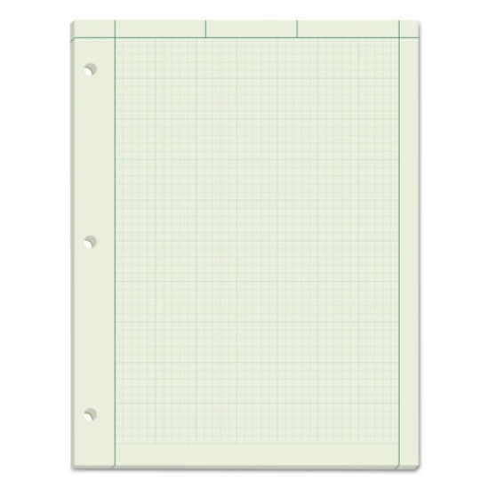 Picture of Engineering Computation Pads, Cross-Section Quadrille Rule (5 Sq/in, 1 Sq/in), Green Cover, 100 Green-Tint 8.5 X 11 Sheets