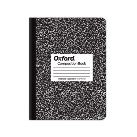 Picture of Composition Book, Wide/Legal Rule, Black Marble Cover, (100) 9.75 x 7.5 Sheets