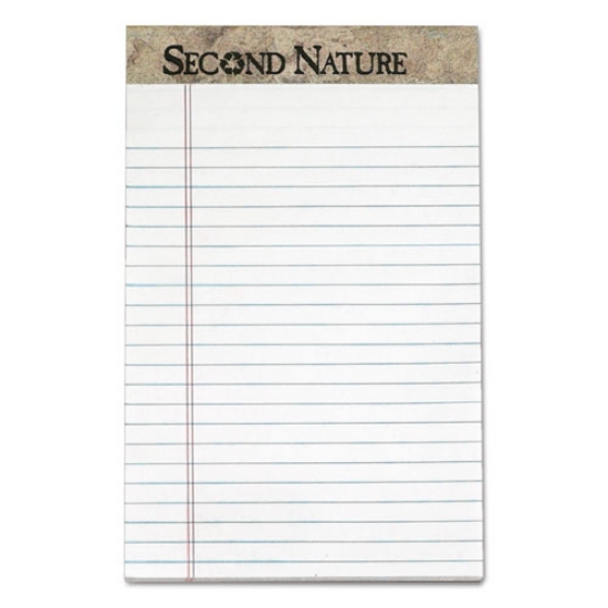 Picture of Second Nature Recycled Ruled Pads, Narrow Rule, 50 White 5 X 8 Sheets, Dozen