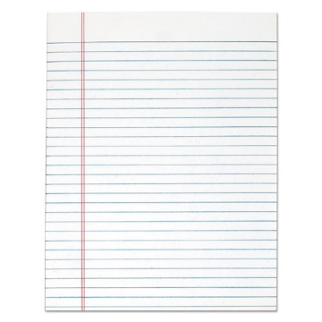 Picture of "The Legal Pad" Glue Top Pads, Wide/legal Rule, 50 White 8.5 X 11 Sheets, 12/pack