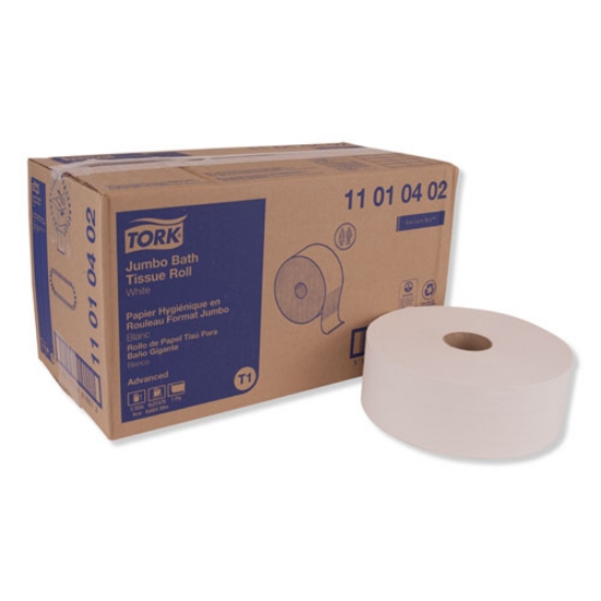 Picture of Advanced Jumbo Roll Bath Tissue, Septic Safe, 1-Ply, White, 3.48" x 2,247 ft, 6 Rolls/Carton