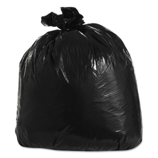 Picture of Low-Density Can Liners, 33 Gal, 1.25 Mil, 33" X 39", Black, 100/carton