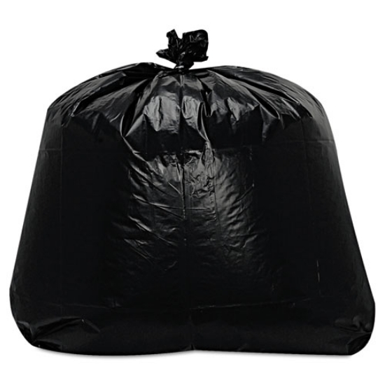 Picture of Low-Density Can Liners, 56 Gal, 1.6 Mil, 43" X 47", Black, 100/carton