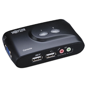 Picture of Compact Usb Kvm Switch With Audio And Cable, 2 Ports