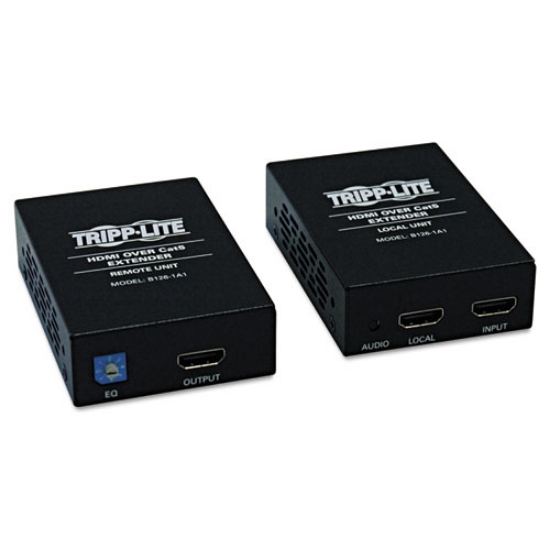 Picture of HDMI Over CAT5/CAT6 Active Extender Kit, Box-Style Transmitter/Receiver, Black