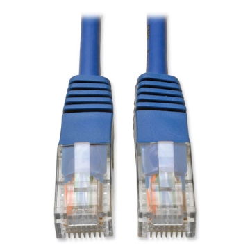 Picture of cat5e 350 mhz molded patch cable, 10 ft, blue
