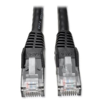 Picture of CAT6 Gigabit Snagless Molded Patch Cable, 1 ft, Black