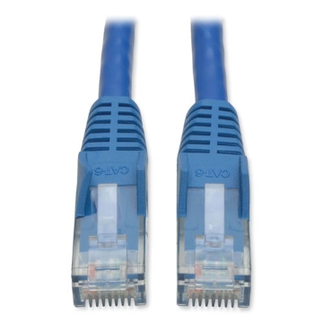 Picture of cat6 gigabit snagless molded patch cable, 1 ft, blue