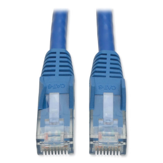 Picture of cat6 gigabit snagless molded patch cable, 1 ft, blue