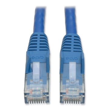 Picture of cat6 gigabit snagless molded patch cable, 7 ft, blue