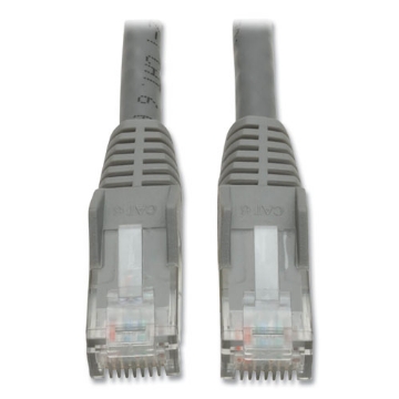 Picture of cat6 gigabit snagless molded patch cable, 50 ft, gray