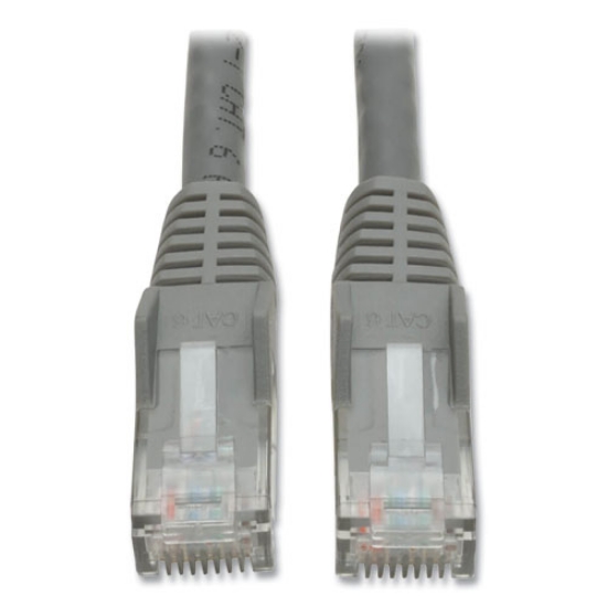 Picture of cat6 gigabit snagless molded patch cable, 50 ft, gray