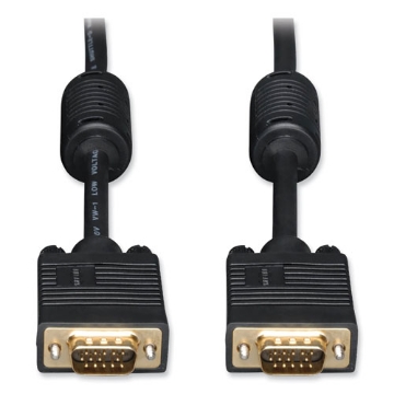 Picture of VGA Coaxial High-Resolution Monitor Cable with RGB Coaxial, 50 ft, Black