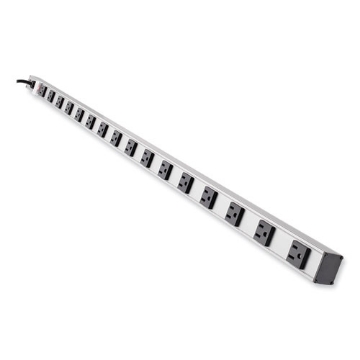 Picture of VERTICAL POWER STRIP, 16 OUTLETS, 15 FT CORD, SILVER