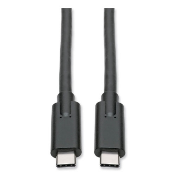 Picture of USB 3.1 Gen 1 (5 Gbps) Cable, USB Type-C (USB-C) to USB Type-C (M/M), 5 A, 6 ft, Black