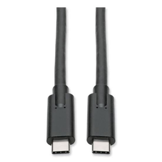 Picture of USB 3.1 Gen 1 (5 Gbps) Cable, USB Type-C (USB-C) to USB Type-C (M/M), 5 A, 6 ft, Black