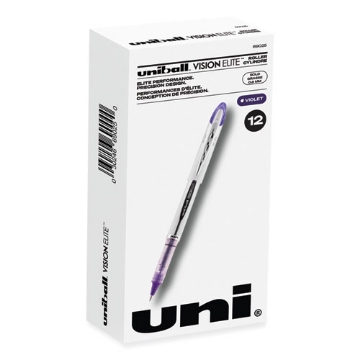 Picture of VISION ELITE Hybrid Gel Pen, Stick, Bold 0.8 mm, Violet Ink, White/Violet/Clear Barrel