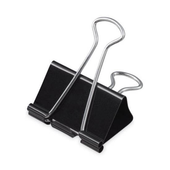 Picture of Binder Clip Zip-Seal Bag Value Pack, Mini, Black/Silver, 144/Pack