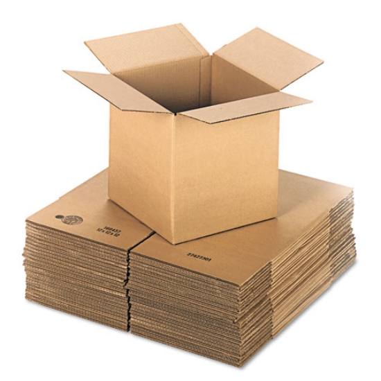 Picture of CUBED FIXED-DEPTH CORRUGATED SHIPPING BOXES, REGULAR SLOTTED CONTAINER, X-LARGE, 12" X 12" X 12", BROWN KRAFT, 25/BUNDLE