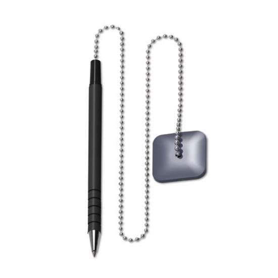 Picture of Ballpoint Counter Pen, Medium 0.7 mm, Black Ink, Black Barrel