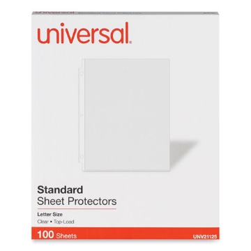 Picture of Top-Load Poly Sheet Protectors, Standard, Letter, Clear, 100/box