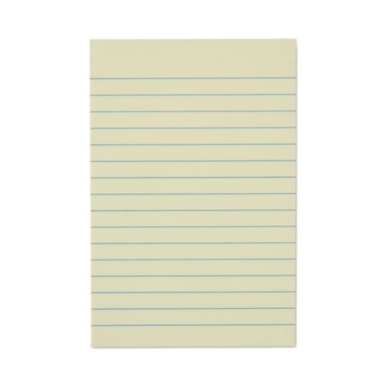 Picture of Recycled Self-Stick Note Pads, Note Ruled, 4" x 6", Yellow, 100 Sheets/Pad, 12 Pads/Pack