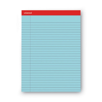 Picture of Colored Perforated Ruled Writing Pads, Wide/legal Rule, 50 Blue 8.5 X 11 Sheets, Dozen