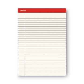 Picture of Colored Perforated Ruled Writing Pads, Letter Size Pad (8.5 x 11.75), Wide/Legal Rule, 50 Ivory 8.5 x 11 Sheets, Dozen