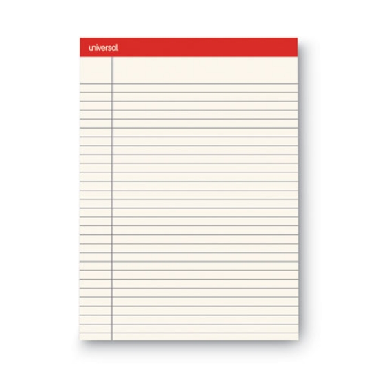 Picture of Colored Perforated Ruled Writing Pads, Letter Size Pad (8.5 x 11.75), Wide/Legal Rule, 50 Ivory 8.5 x 11 Sheets, Dozen