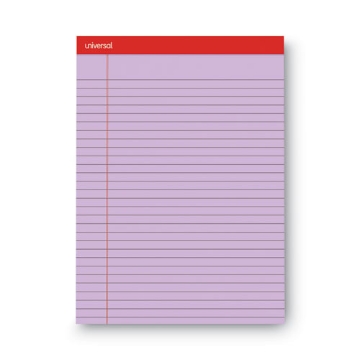 Picture of Colored Perforated Ruled Writing Pads, Wide/legal Rule, 50 Orchid 8.5 X 11 Sheets, Dozen