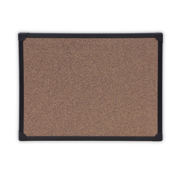 Picture of Tech Cork Board, 24 x 18, Brown Surface, Black Aluminum Frame