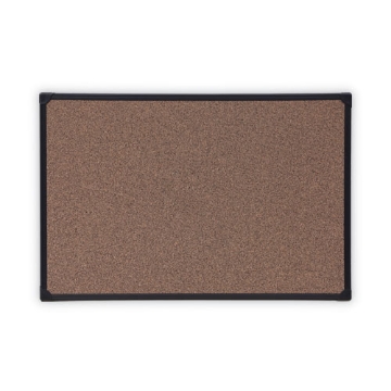 Picture of Tech Cork Board, 36 x 24, Brown Surface, Black Plastic Frame