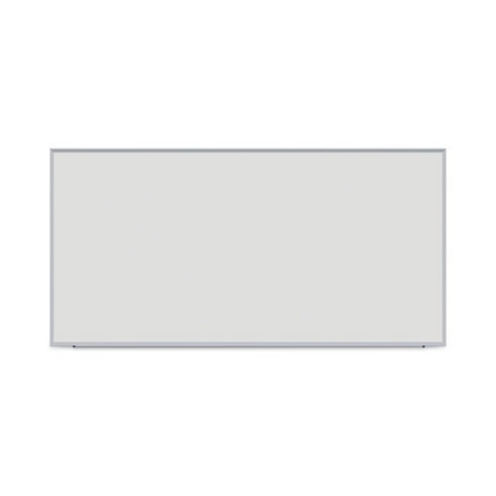 Picture of Deluxe Melamine Dry Erase Board, 96 x 48, Melamine White Surface, Silver Anodized Aluminum Frame