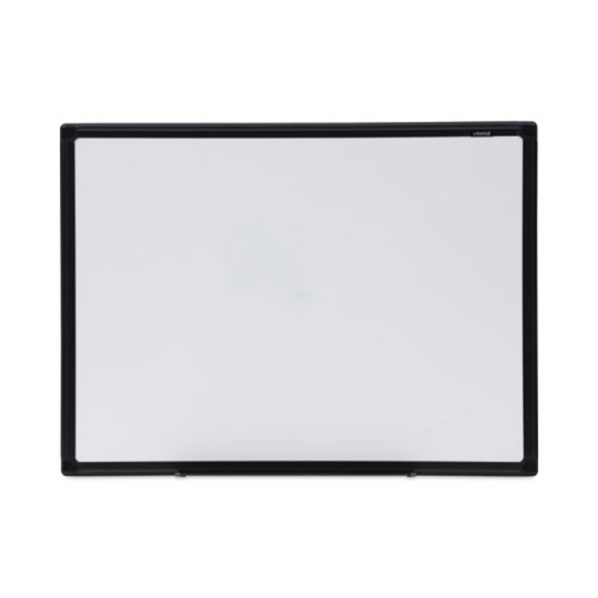 Picture of Design Series Deluxe Dry Erase Board, 24 x 18, White Surface, Black Anodized Aluminum Frame