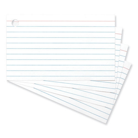 Picture of Ring Index Cards, Ruled, 3 X 5, White, 100/pack