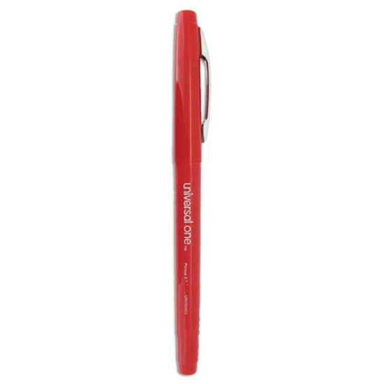 Picture of Porous Point Pen, Stick, Medium 0.7 Mm, Red Ink, Red Barrel, Dozen