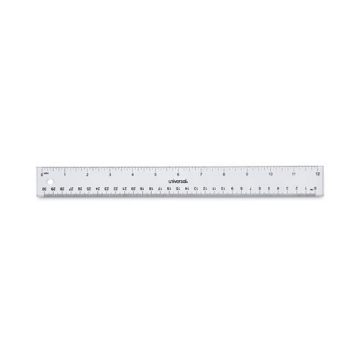 Picture of Clear Plastic Ruler, Standard/metric, 12" Long, Clear