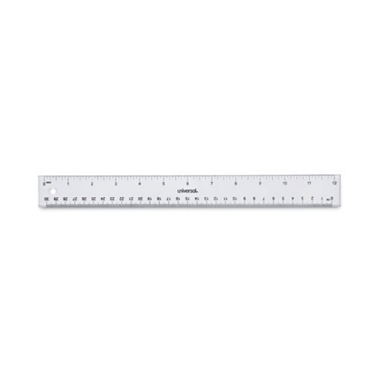 Picture of Clear Plastic Ruler, Standard/metric, 12" Long, Clear
