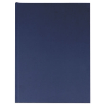Picture of Casebound Hardcover Notebook, 1-Subject, Wide/Legal Rule, Dark Blue Cover, (150) 10.25 x 7.63 Sheets
