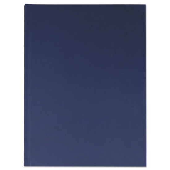 Picture of Casebound Hardcover Notebook, 1-Subject, Wide/Legal Rule, Dark Blue Cover, (150) 10.25 x 7.63 Sheets