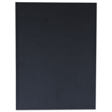 Picture of Casebound Hardcover Notebook, 1-Subject, Wide/Legal Rule, Black Cover, (150) 10.25 x 7.63 Sheets