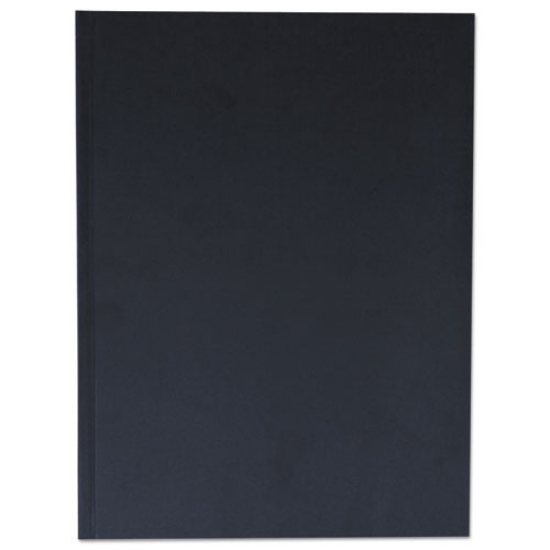 Picture of Casebound Hardcover Notebook, 1-Subject, Wide/Legal Rule, Black Cover, (150) 10.25 x 7.63 Sheets