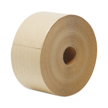 Picture of Glass-Fiber Reinforced Gummed Kraft Sealing Tape, 3" Core, 3" X 375 Ft, Brown, 8/carton