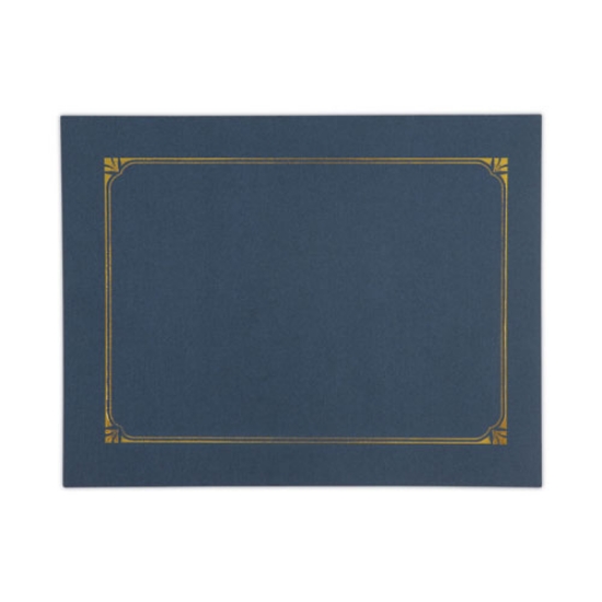 Picture of Certificate/Document Cover, 8.5 x 11; 8 x 10; A4, Navy, 6/Pack